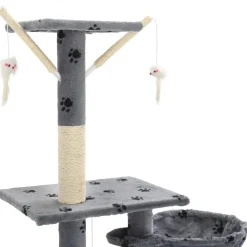 Arbre a chat et griffoirs 230-250 cm Empreintes de pattes Gris