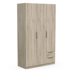 Armoire 3 portes 2 tiroirs L119 cm THIBAULT