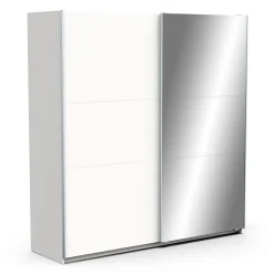 Armoire 2 portes coulissantes 1 miroir L200 cm THIBAULT