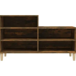 Armoire a chaussures Chene fume 102x36x60 cm Bois d'ingenierie