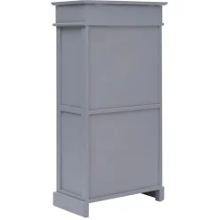 Armoire a chaussures Gris 50 x 28 x 98 cm Bois de Paulownia