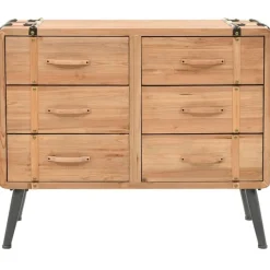 Armoire a tiroirs bois de sapin massif 91x35x73 cm