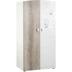 Armoire bébé 2 portes BALLOON, 1 penderie, 3 tablettes