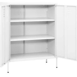 Armoire de rangement Blanc 80x35x101,5 cm Acier