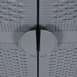 Armoire de rangement de jardin gris 65x45x172 cm PP rotin