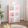 Armoire de rangement pour enfants avec 6 cubes Rose PP