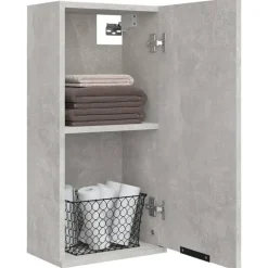 Armoire de salle de bain murale Gris beton 32x20x67 cm