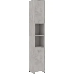 Armoire de salle de bain Gris beton Bois d'ingenierie