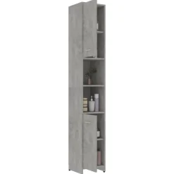Armoire de salle de bain Gris beton Bois d'ingenierie