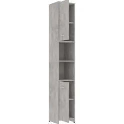 Armoire de salle de bain Gris beton Bois d'ingenierie