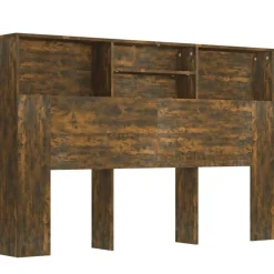 Armoire de tete de lit Chene fume 160x19x103,5 cm