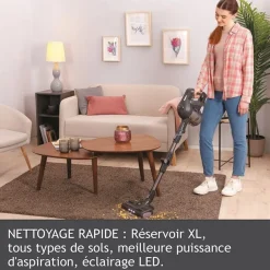 Aspirateur balai HF103X - Gris