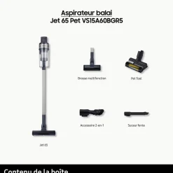 Aspirateur balai Jet 65 Pet VS15A60BGR5