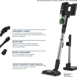 Aspirateur balai Ultimate 800 EP81B25GRN green