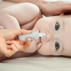 Aspirateur Nasal Bébé Lavement 8cm Gris