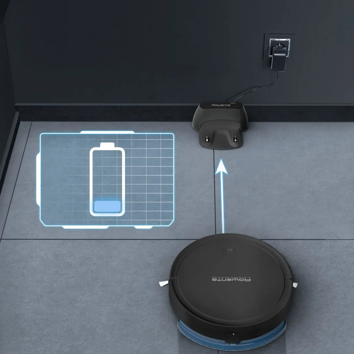 Aspirateur robot X-Plorer Serie 50 RR7375WH - Noir