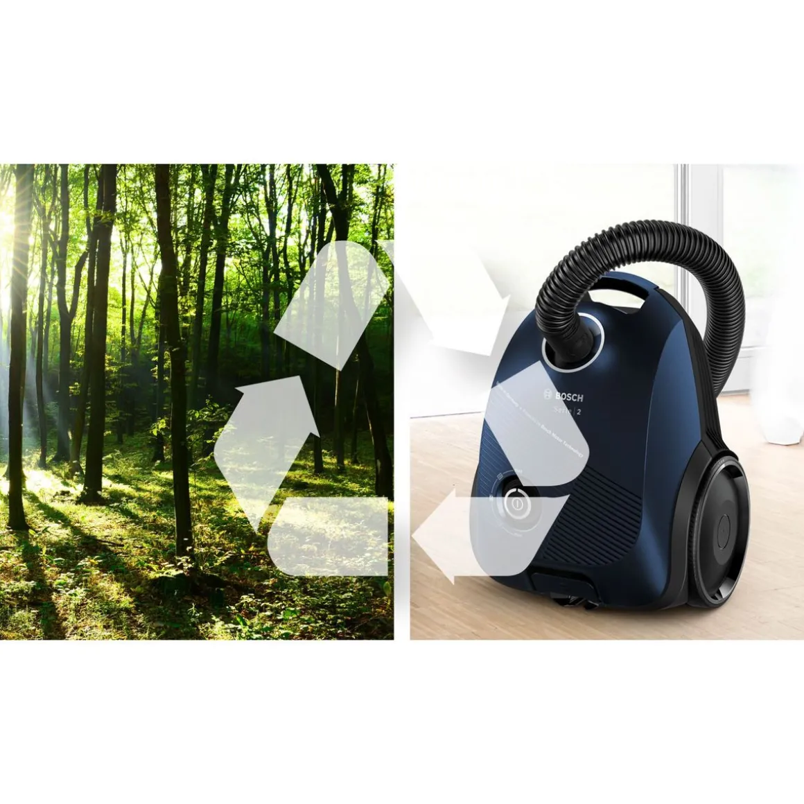 Aspirateur traîneau avec sac BGLS2BU2 - Bleu