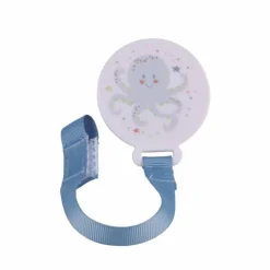 Attache Sucette Universelle Pieuvre Blanc & Bleu