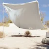 Auvent de plage avec ancres de sable gris 214x236 cm