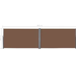 Auvent lateral retractable 160 x 600 cm Marron