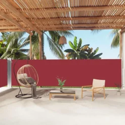 Auvent lateral retractable Rouge 160x1000 cm