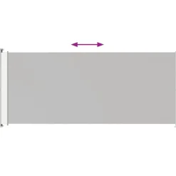 Auvent lateral retractable de patio 220x500 cm Creme