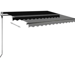 Auvent manuel retractable avec LED 350x250 cm Anthracite