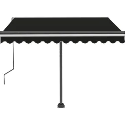 Auvent manuel retractable avec LED 350x250 cm Anthracite