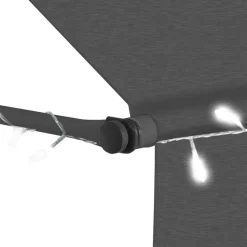 Auvent manuel retractable avec LED 250 cm Anthracite