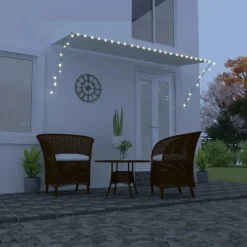 Auvent retractable avec LED 350x150 cm Creme