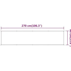 Auvent vertical Beige 60x270 cm Tissu oxford