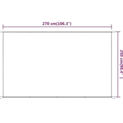 Auvent vertical Terre cuite 250x270 cm Tissu oxford