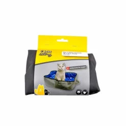 Bac à Litière pour Chat Transportable 46cm Gris