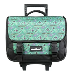 BAGTROTTER Cartable à roulettes 38 cm Minecraft Vert