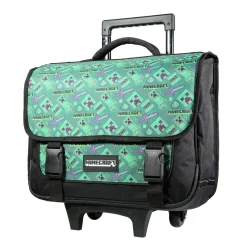 BAGTROTTER Cartable à roulettes 38 cm Minecraft Vert