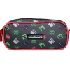 BAGTROTTER Trousse scolaire rectangulaire Minecraft Noir