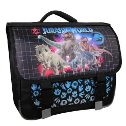 BAGTROTTER Cartable 38 cm avec rabat réversible Jurassic World Noir