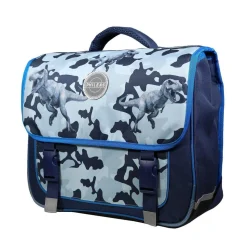 BAGTROTTER Cartable 38 cm Phileas Dinosaures Bleu - Le Plus Confortable des Cartables - Ergonomie/Confort/Sécurité - Système Smart Comfort