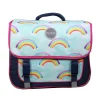 BAGTROTTER Cartable 38 cm Phileas Arc En Ciel Bleu - Le Plus Confortable des Cartables - Ergonomie/Confort/Sécurité - Système Smart Comfort