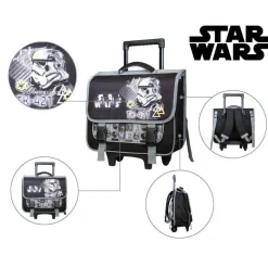 BAGTROTTER Cartable à roulettes 38 cm Disney Star Wars Noir