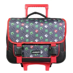 BAGTROTTER Cartable à roulettes 38 cm Minecraft Noir