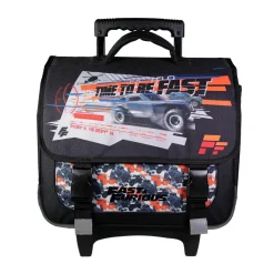 BAGTROTTER Cartable à roulettes 38 cm Fast And Furious Noir
