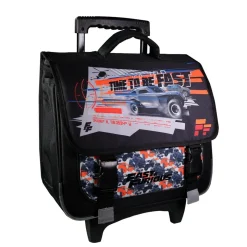 BAGTROTTER Cartable à roulettes 38 cm Fast And Furious Noir