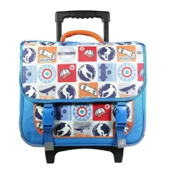 BAGTROTTER Cartable à roulettes 38 cm Phileas Bleu Skateur