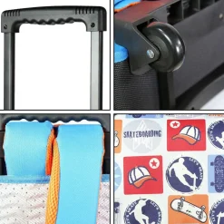 BAGTROTTER Cartable à roulettes 38 cm Phileas Bleu Skateur