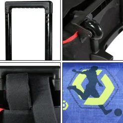 BAGTROTTER Cartable à roulettes 38 cm Ligue 1 Football Bleu