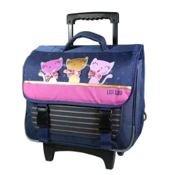 Bagtrotter Cartable à roulettes 38 cm Lili Lou Bleu