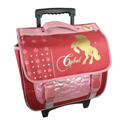 BAGTROTTER Cartable à roulettes 38 cm Cybel Rose