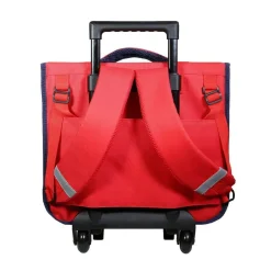 BAGTROTTER Cartable à roulettes 38 cm Ligue 1 Uber Eats Football Gris