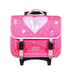 BAGTROTTER Cartable à roulettes 38 cm Phileas Rose Danseuses